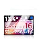 UYRUREL Screen Protector for RebotAi AF13 Tablet 13.4 inch Android 16 Tablet, Anti-Scratch 9H Hardness Touch Sensitive 2.5D Rounded Edges Bubble Free,HD Clear,Easy Installation,2 Pack
