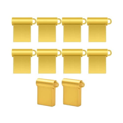 Bulk 50 Pack 4GB Super Mini USB Flash Drive Small Size SUNKANGKIE Ultra Slim Thumb Drive USB 2.0 Memory Stick Drive Data Stick Expansion Disk Nano sumb Drive (Gold 50 Pack, 4GB USB 2.0)