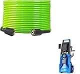 33FT Electric Pressure Washer Hose, 1/4" Flexible Kink-Resistant Power Washer Replacement Hose (Green)