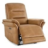 KISLOT Power Recliner Chair with Adjustable Headrest and Footrest, Dual Motor Leather Reclining Chair with USB/Type-C Charging, Zero Gravity Modern Electric Recliner for Adults Living Room Bedroom