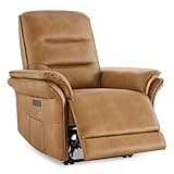 KISLOT Power Recliner Chair with Adjustable Headrest and Footrest, Dual Motor Leather Reclining Chair with USB/Type-C Charging, Zero Gravity Modern Electric Recliner for Adults Living Room Bedroom