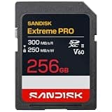SANDISK 256GB Extreme PRO SDXC UHS-II Memory Card - C10, U3, V60, 6K, 4K UHD, Read Speed up to 300MB/s - SDSDXEM-256G-GN4IN