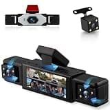 KYNNT 360° Dash Cam 1080P Front+480P Rear Left Right, 4 Channel Dash Cam for Car, 3.16 Inch IPS Dashcams with Night Vision, Loop Recording, Motion Detection, 24/7 Parking Monitor, Reversing Help