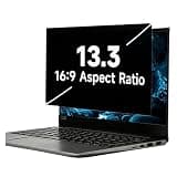 LINGDSWULING 24-inch Privacy Screen For Frameless Monitors 16:9 Aspect Ratio Hanging Blue Light Screen Protector Eye Protection Anti-Spy Shield Fully Removable(13.3inch/29.4x16.5 cm)