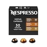 Nespresso Capsules Vertuo, Double Espresso Variety Pack, 30-Count Coffee Pods (Pack of 1), Brews 2.7oz