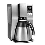 Mr. Coffee 10-Cup Programmable Coffee Maker, Insulated Thermal Carafe, Brew Strength Selection, Brew Now or Later, Stainless Steel