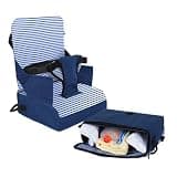 Dreambaby Grab ‘N Go Kids Booster Seat – Portable Travel Toddler High Chair for Dining (6M-3Y) with Storage & Shoulder Strap – Lightweight and Compact