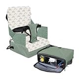 Dreambaby Grab ‘N Go Kids Booster Seat – Portable Travel Toddler High Chair for Dining (6M-3Y) with Storage & Shoulder Strap – Lightweight and Compact