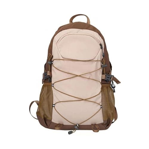Travel Backpack for Women Men, Reinforced Stitching Lightweight Waterproof Laptop Backpack for Work Offic School Hiking (Brown)