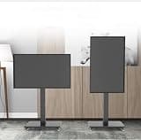 LBAawxe Mobile TV Cart on Wheels - Portable Floor TV Stand Holds, Up to 100kg, Horizontal and Vertical Screen Fixed