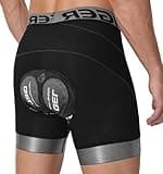 X-TIGER Bike Shorts for Men 5D Gel Padded Anti-Slip Leg Cycling Underwear Mountain Bicycle Riding Road Biking Liner Black-gray