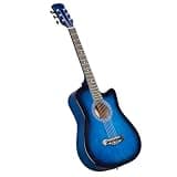 38 Inch Acoustic Guitar Starter Kit with Case, Tuner & Capo, Blue
