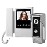 ZXFNVXC 4.3 Inch Home Intercom Video Door Phone Video Intercom Doorbell Doorphone Waterproof 700TVL Camera Two-way Audio Night Vision (Color : V168 Monitor ONLY) (V168 With M4)