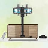 UIYTJRT Motorised TV Bracket Stand - Electric TV Lift Mount with 360° Rotation to Left and Right, Hidden in Cabinet, Suitable for 26-70 Inch LED Screens, with Load 60 kg/132 lbs,