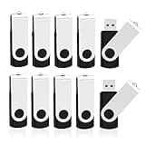 KOOTION 10 Pack 32GB Flash Drive USB 3.0 Thumb Drive USB Drives Jump Drives Keychain Memory Stick Black
