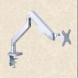UIYTJRT Height Adjustable Tilt and Swivel Monitor Arm - Monitor Mount Adjustable Bracket, Ergonomic Monitor Stands Fits 17-32in Flat and Curved Screens, 75x75/100x100mm,Silver