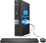 Dell OptiPlex 7060 Micro Desktop Computer, Intel Core i3-8100, 8GB RAM, 256GB SSD, Dual DisplayPort, USB-C, Keyboard & Mouse, Windows 11 Pro Business Mini PC (Renewed)
