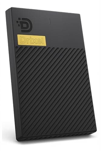 DRIXEL Ultra Hi-Speed Portable Hard Drive, Type-C USB 3.1, 2-in-1 Mobile and PC Compatible, Heavy Duty Ultra Slim HDD, 2 Yrs Warranty (DRIXEL HS, 1 TB)
