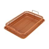 Stainless Steel Crispy Mesh Tray For Oven, Air Fryer, BBQ - Nonstick Copper Baking Pan