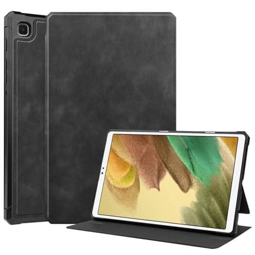 Zrengp for Samsung Galaxy Tab A7 Lite 8.7" T220 T225 T227 Tablet Cover,Ultra Slim Lightweight Folio Stand Leather Case for Galaxy Tab A7 Lite 8.7 2021 Release SM-T220 SM-T225 SM-T227 (Black)