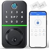 Smart Door Lock Deadbolt with Keypad: Keyless Entry Door Lock - Fingerprint Lock for Front Door - Electronic Lock with Bluetooth and APP Control