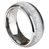 Sliver Ceramic T5577 Chip Ring for Rewritable Clone 125kHz Access KeyCard,Women and Men Finger Fit Ring (Sliver, 12)