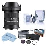 18-50mm f/2.8 DC DN Contemporary Lens for Sony E, Bundle with 55mm Essential Filter Kit, Cleaning Kit and Cleaning Cloth