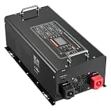 VEVOR Pure Sine Wave Inverter Charger, 6000 Watt, DC 24V to AC 120V, Battery Charger with LCD Display, Remote Control, Solar Inverter for Off-Grid Solar RV Boat Home, Compatible with Various Batteries