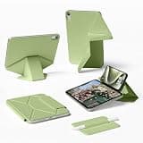 ZOYU Case for iPad mini 7 (A17 Pro) 2024 / mini 6 2021 (6th Generation) 8.3 inch with Detachable Clasp Pencil Holder, Slim Magnetic Cover with Multi-Angle Stand, Auto Wake/Sleep, Light Green
