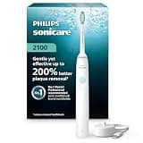 Philips Sonicare 2100 Series Electric Toothbrush - Sonic Toothbrush with Advanced Sonic Technology, Two Intensity Settings, Smartimer & Quadpacer, White, Model HX3661/04
