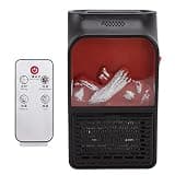 Mingzhe Heater Mini 1000W PTC Ceramic Fast Heating Silent Portable Fireplace Heater with Fireproof Frosted Casing (US Plug 110V)