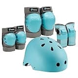 S SPOFINE Kids Bike Helmet, Toddler Helmet for Youth Adult, Knee Pad Elbow Pad Wrist Guard Protective Gear Set for Skateboard, Bike, Skating, Cycling