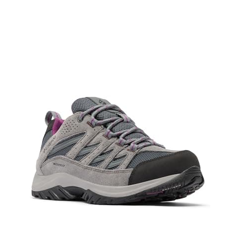 Columbia Womens Crestwood Waterproof, Graphite/Wild Iris, 9