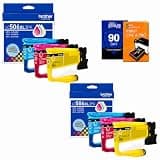 Brother Genuine LC506XL3PK X2 High Yield Color Ink Cartridge Packs (6 Cartridges Total) for MFC-J4355DW MFC-J4555DW MFC-J6560DW MFC-J6960DW MFC-J6975DW, Bundle with Deco Essentials Printer eBook