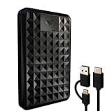 ModusTech Facet 500GB External Hard Drive Portable USB-C/USB 3.1 Plug & Play Ultra- Slim HDD Hard Drive for Backup, Gaming, PC, Mac, Laptop, PS4, Xbox, Smart TV (Black)