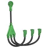 RVGUARD Generator Splitter, NEMA TT-30P to Three 5-20R, Power Adapter Cord, Easy-Grip Handle, ETL Listed Generator Adapter Cord