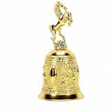 Kelawoly Gold Horse Shaped Handbell, with Rose Pattern European Minimalist Design for Home Decoration Living Room Study (Rose Flower Gold)