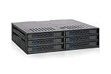 ICY DOCK 6 Bay 2.5” SATA HDD / SSD Hot Swap Tool-Less Backplane Enclosure with Dual Cooling Fan for 5.25” Bay | ExpressCage MB326SP-B