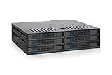 ICY DOCK 6 Bay 2.5” SATA HDD / SSD Hot Swap Tool-Less Backplane Enclosure with Dual Cooling Fan for 5.25” Bay | ExpressCage MB326SP-B