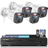 【90ft Super Night Vision】 5MP Outdoor Wired Security Camera System, Home Video Surveillance Systems, CCTV Cameras with DVR Recorder