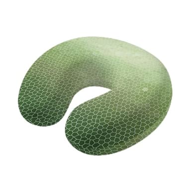 ZRNLTDGHK Neck Pillow Sage Green Gradient Plaid Travel Pillow Memory Foam U Shaped Pillows, Natural Forest Theme Travel Neck Pillows for Airplane Car Office Home Sleeping Rest
