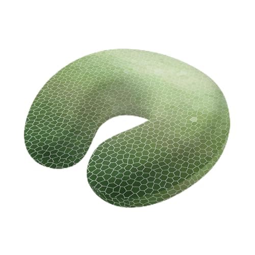 ZRNLTDGHK Neck Pillow Sage Green Gradient Plaid Travel Pillow Memory Foam U Shaped Pillows, Natural Forest Theme Travel Neck Pillows for Airplane Car Office Home Sleeping Rest