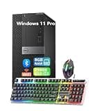 Dell Optiplex 7050 Mini Tower PC Desktop Computer | Windows 11 Pro | 8GB RAM | 256GB SSD | Core i3-6100 | USB WiFi+BT | Keyboard | Mouse | No DVD(Renewed)