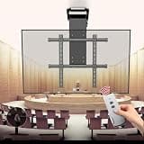 UIYTJRT TV Wall Mount Motorized Ceiling TV Mount - Motorized Ceiling TV Mount, 0-85° Flip Down, Hidden Drop Down TV Lift, Motorized Flip Down TV Roof Ceiling Mount, Fits 50-90 Inch TVs,