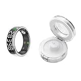ZohangHorizon Smart Touch Screen Smart Ring, Remote Selfie, Sleep Activity Health Fitness Tracker, Compatible with iOS Android(Silver,12#)