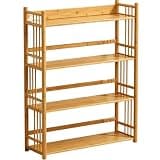 Vyntyra Book Shelf,Open Storage Shelf,Display Shelf,Narrow Bookcase for Small Space,for Living Room, Study, Office(Natural Wood Color,4-105)
