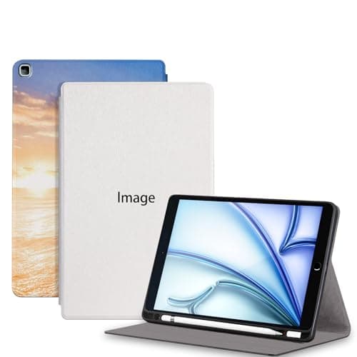 Nuouxoco Design Your Own Photo Tablet Case for Samsung Galaxy Tab A7 10.4-Inch 2020 (SM-T500/T505/T507) Fold Stand Cover with Auto Sleep/Wake Customized Case with Pencil Holder 1 Layout pics