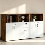 YCZYCZ Lateral File Cabinet with Lock, Metal Office Storage Cabinet, 2 Drawer Lateral File Cabinets for Home Office, A4 Letter Size, Heavy Duty Steel Filing Cabinet for Documents Storage
