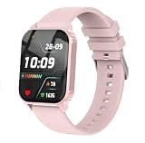 TRAUSI Smart Watchs for Gift with Large Screen, Message and Call Notifications IP6 Waterproof Watch for Daily Use Pink Beiyonger