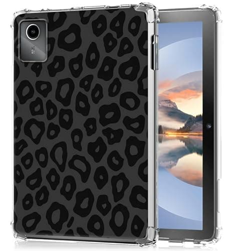 HEAKIERG Clear Case for Lenovo Tab M11/Tab K11 LTE 11 Inch 2024, Transparent TPU Silicone Protective Shell Shockproof Case for Lenovo M11 Tablet (TB330FU/TB330XU), Leopard Cow Print